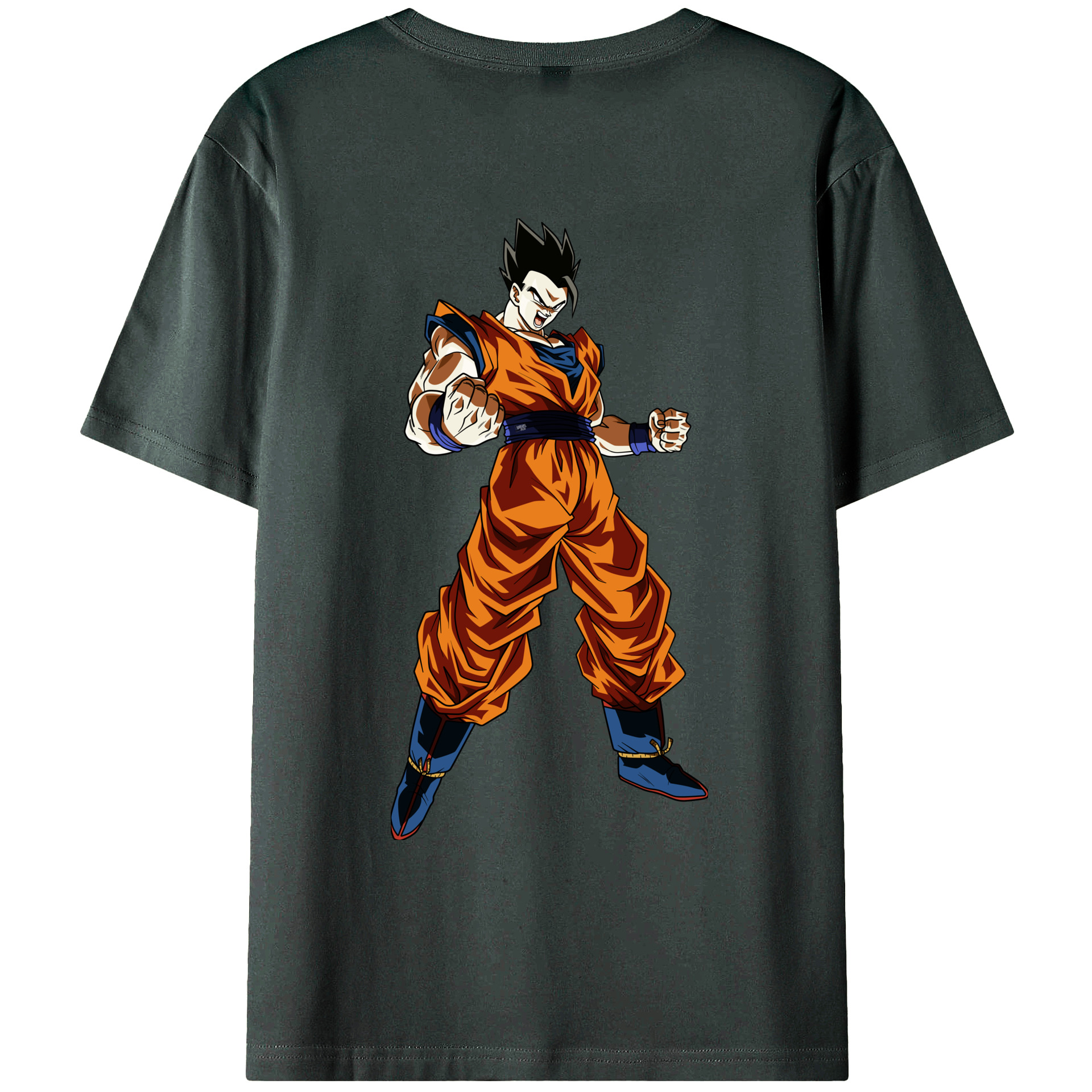 （画像用） ドラゴンボール 孫 悟飯（そんごはん）DRAGON BALL Son Gohan 綿100％ メンズ半袖Tシャツ（バックプリント） 通気性